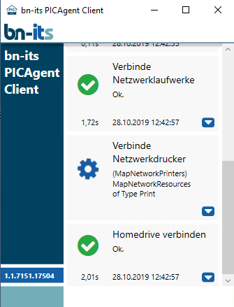 Screenshot PICAgentClient - bn-its GmbH